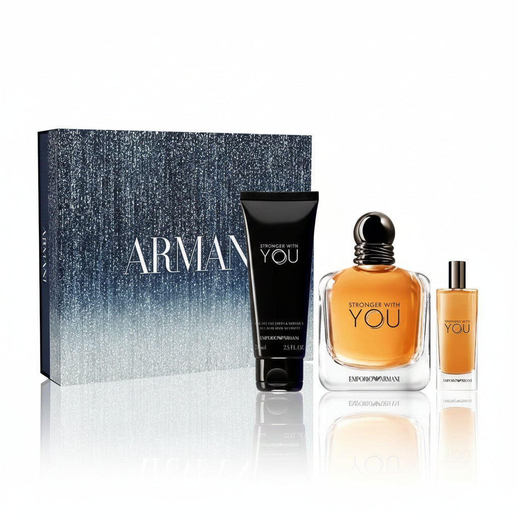 Set Emporio Armani Stronger With You EDT 100 Ml + Shower 75 Ml + EDT 15 Ml